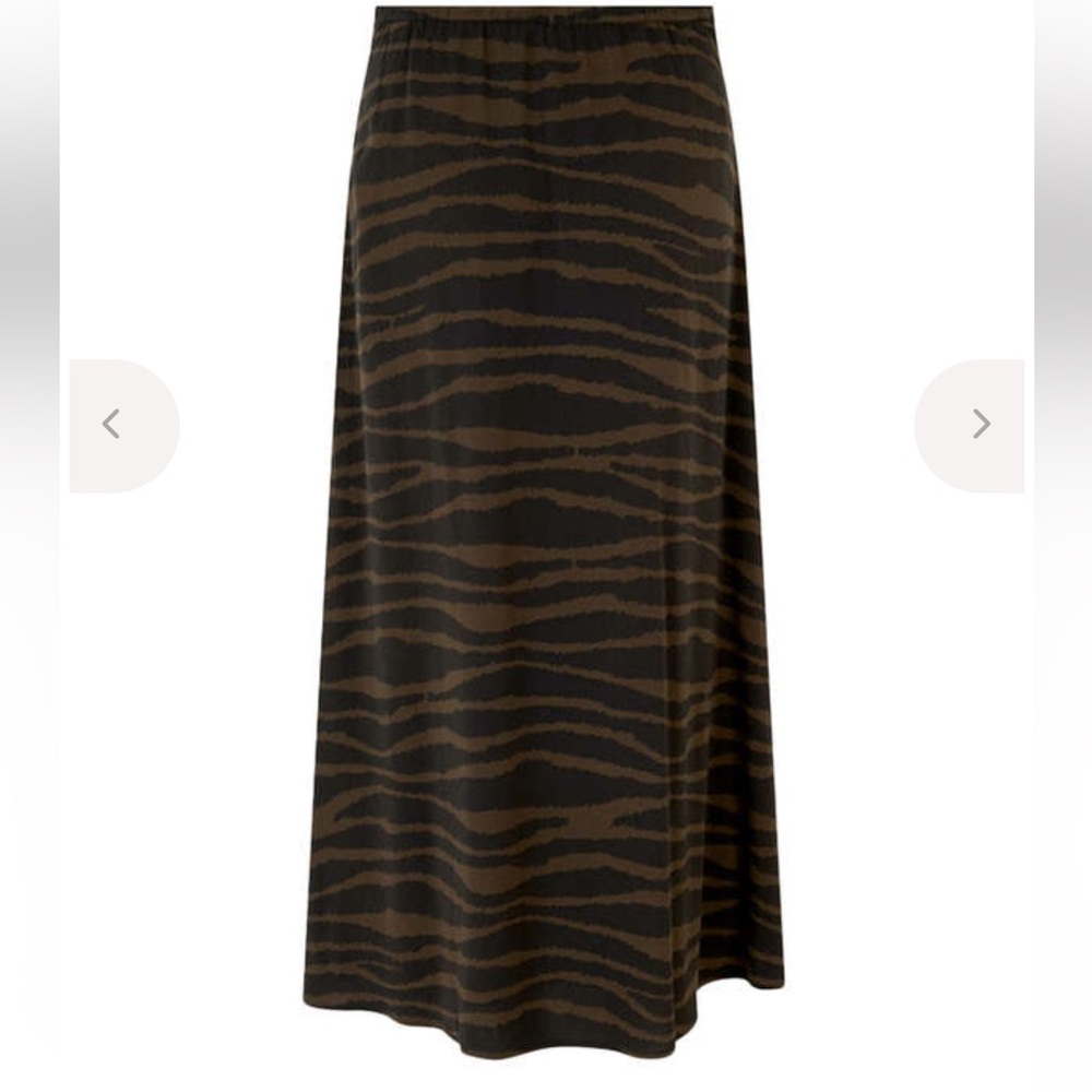 Samsoe Samsoe Women's Andina Brown Zebra-Stripe Maxi Skirt